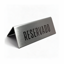 Cartel Reservado de Acero Inoxidable